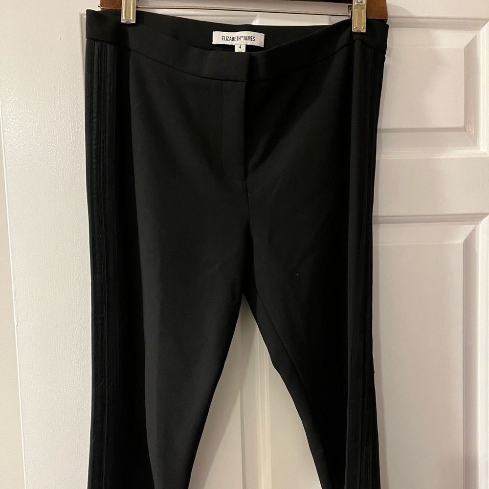 Elizaebeth and James Cigarette Pants with Satin Stripe on Side